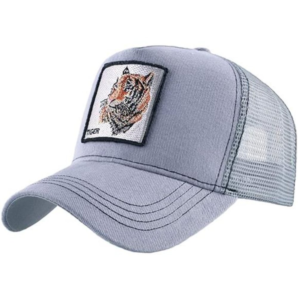 Unisex Animal Mesh Trucker Hat Snapback Square Patch Baseball Caps - Picture 2 of 2